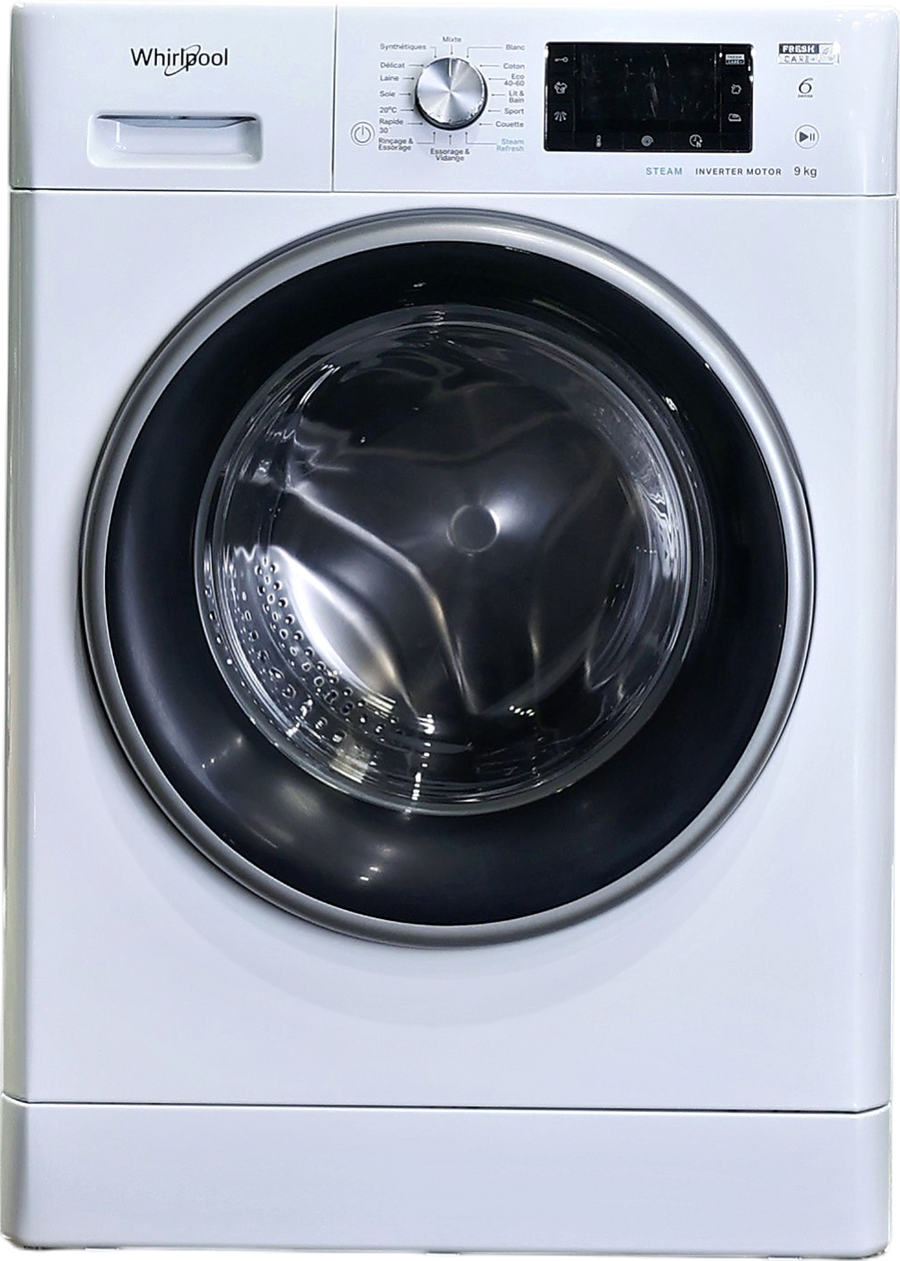 Lave-linge Hublot 9 kg Reconditionné WHIRLPOOL FFDD9448BSVFR