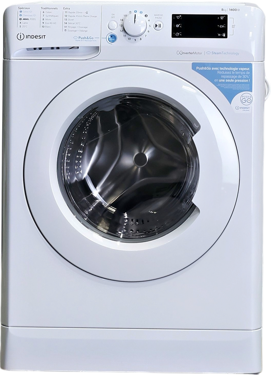 Lave-linge Hublot 8 kg Reconditionné INDESIT BWE81496XWVFR