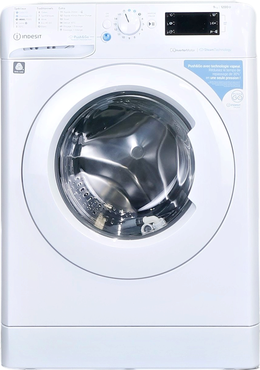 Lave-linge Hublot 9 kg Reconditionné INDESIT BWE91296XWVFR