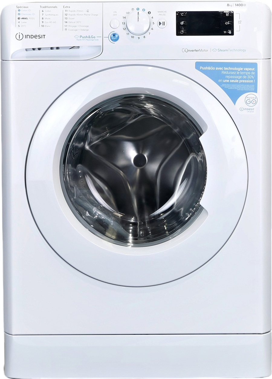 Lave-linge Hublot 8 kg Reconditionné INDESIT BWE81496XWVFR