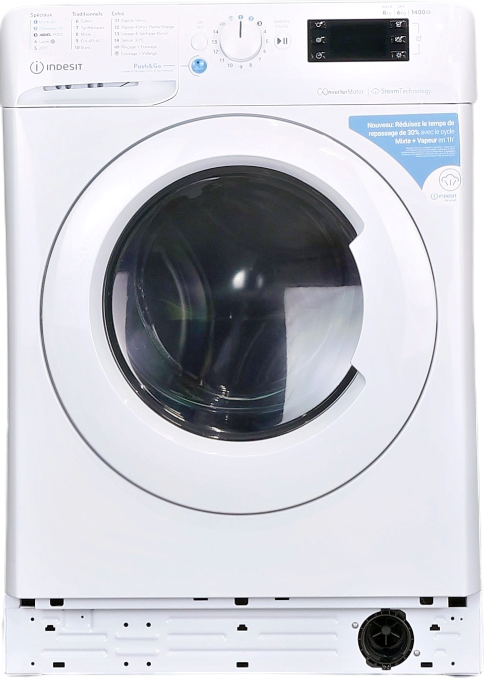 Lave-linge Sechant 8 kg Reconditionné INDESIT BDE86435WVFR