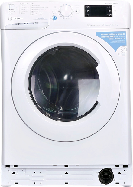 Lave-linge Sechant 8 kg Reconditionné INDESIT BDE86435WVFR