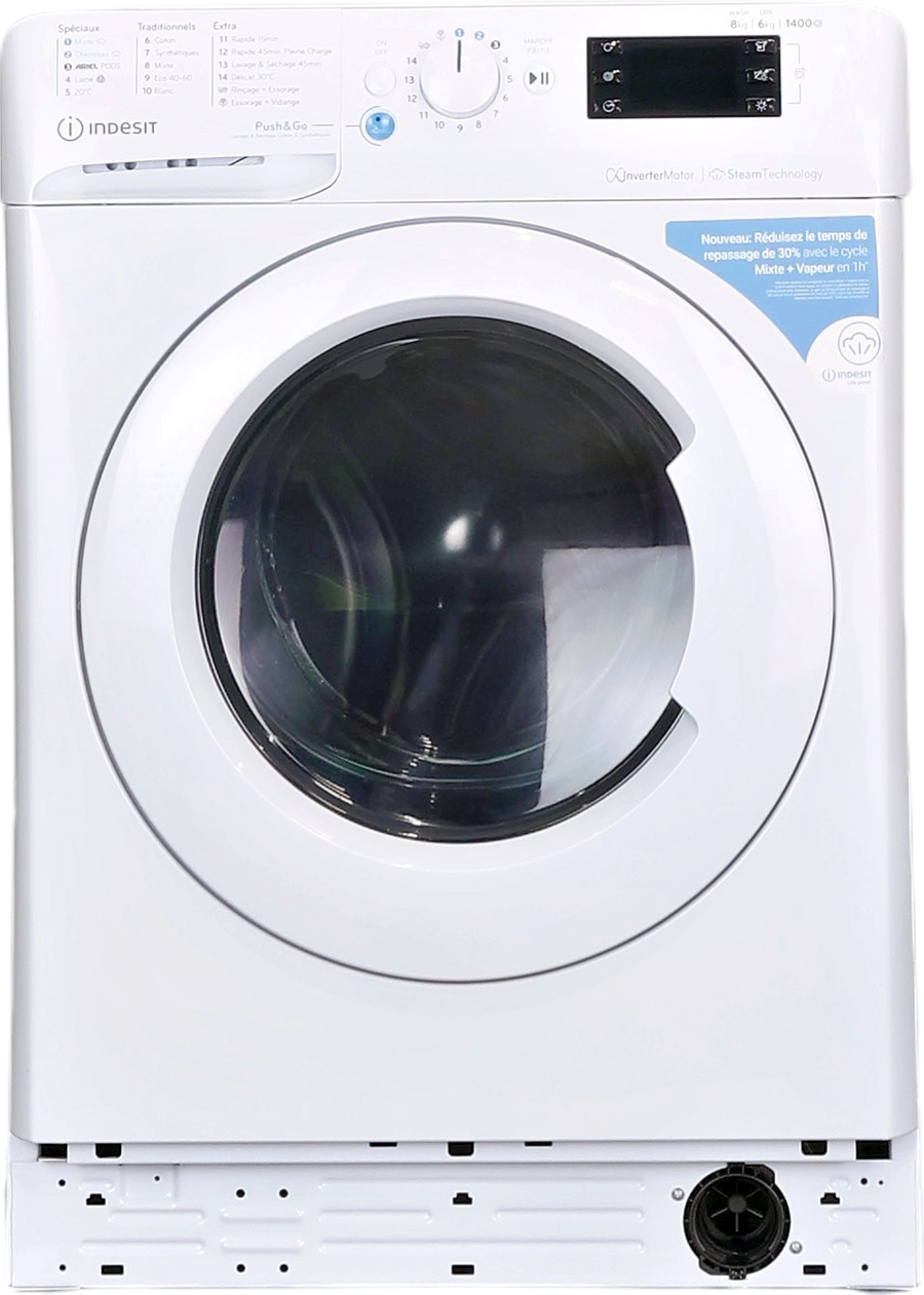 Lave-linge Sechant 8 kg Reconditionné INDESIT BDE86435WVFR