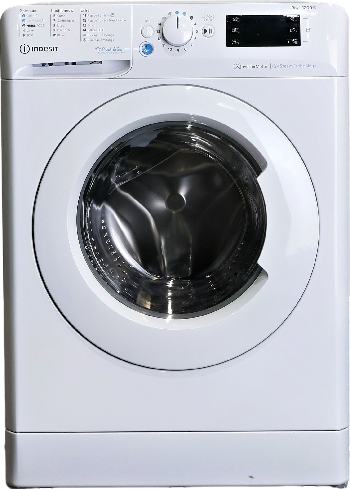 Lave-linge Hublot 9 kg Reconditionné INDESIT BWE91296XWVFR