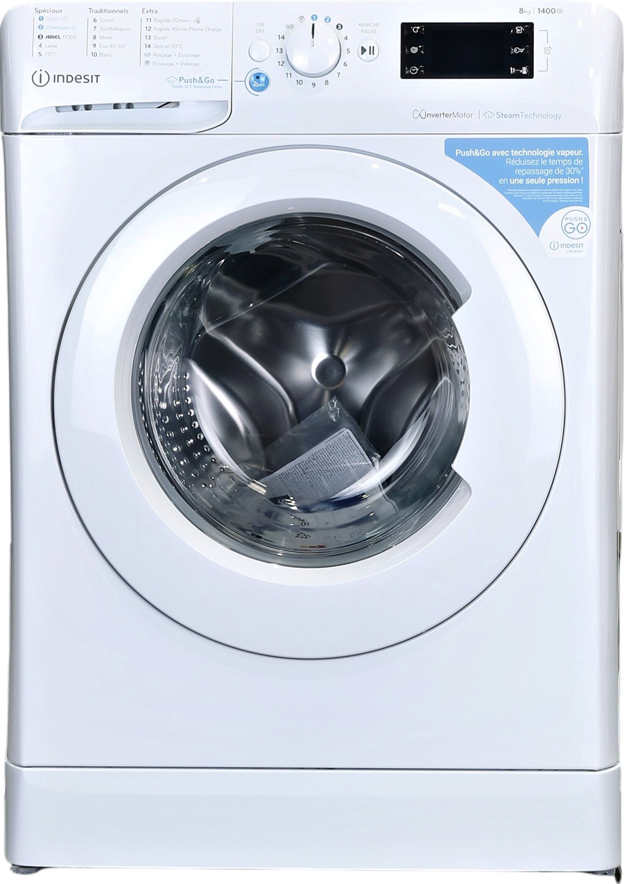 Lave-linge Hublot 8 kg Reconditionné INDESIT BWE81496XWVFR
