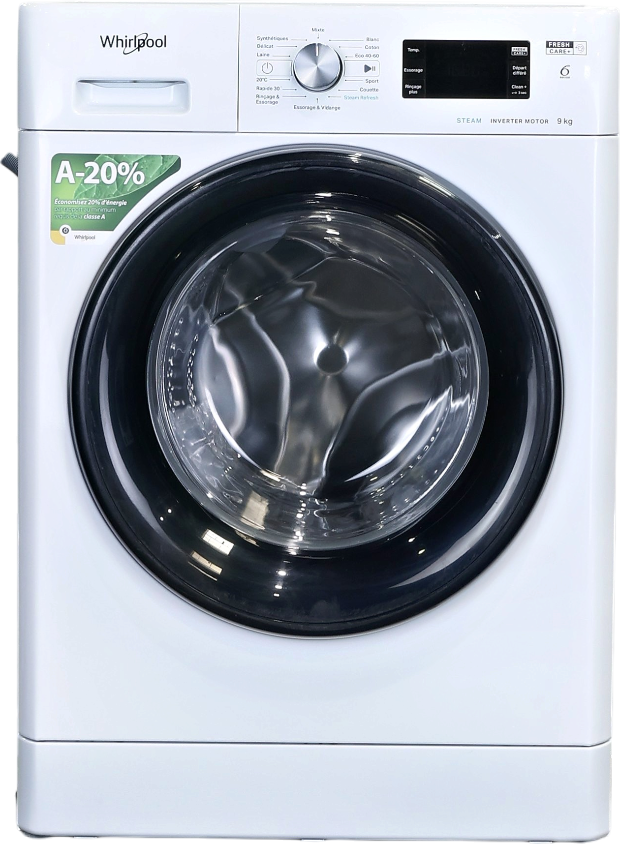 Lave-linge Hublot 9 kg Reconditionné WHIRLPOOL FFBP9489BVFR