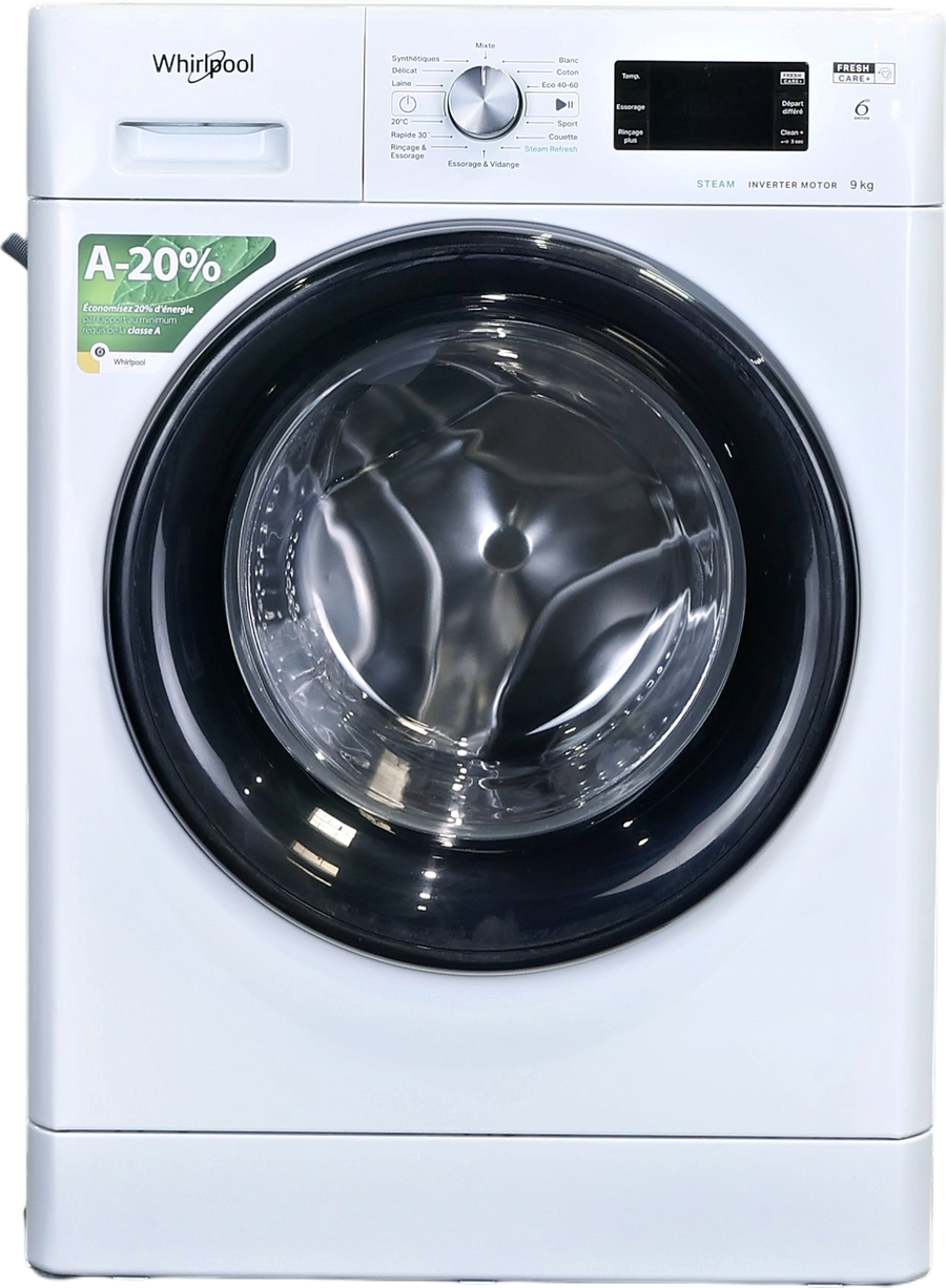 Lave-linge Hublot 9 kg Reconditionné WHIRLPOOL FFBP9489BVFR