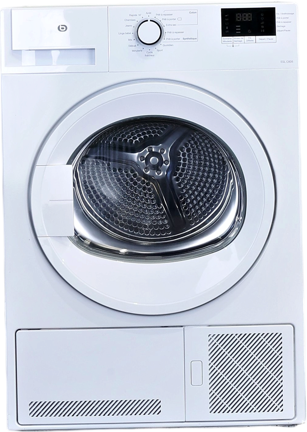 Seche-linge à Condensation 8 kg Reconditionné ESSENTIEL B ESLC8D5