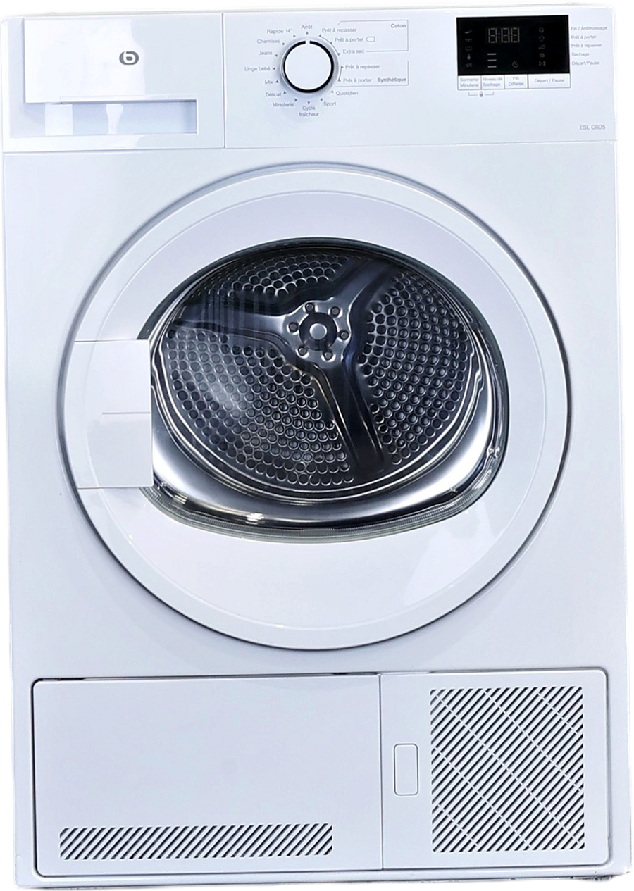 Seche-linge à Condensation 8 kg Reconditionné ESSENTIEL B ESLC8D5