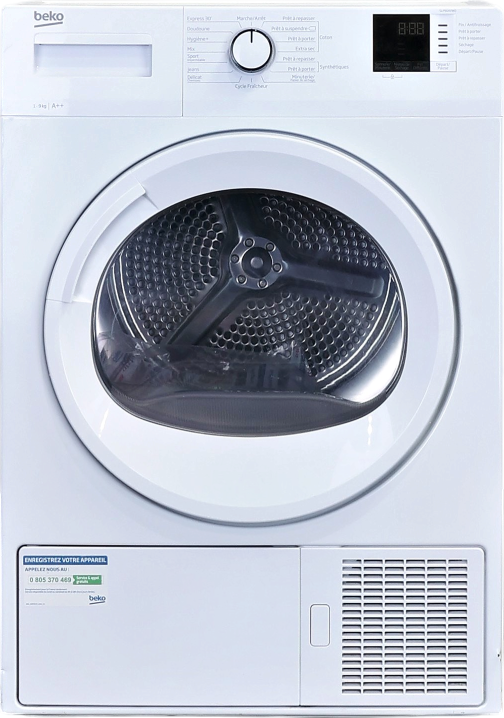 Seche-linge Pompe à Chaleur 9 kg Reconditionné BEKO SLP90AVW0