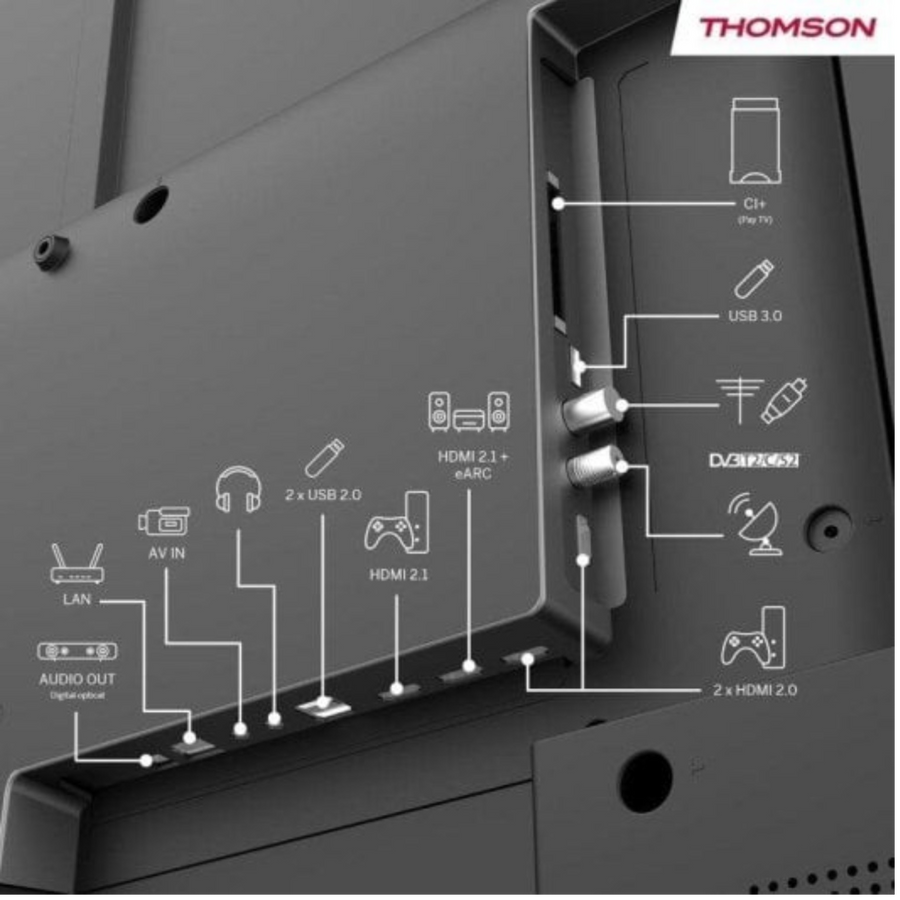 Téléviseur LED 50 pouces Reconditionné THOMSON 50QG7C14