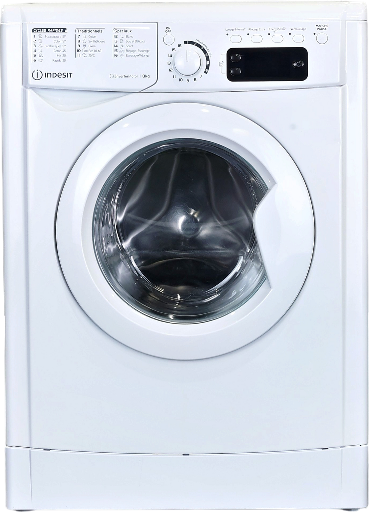 Lave-linge Hublot 8 kg Reconditionné INDESIT EWE81483WFRN