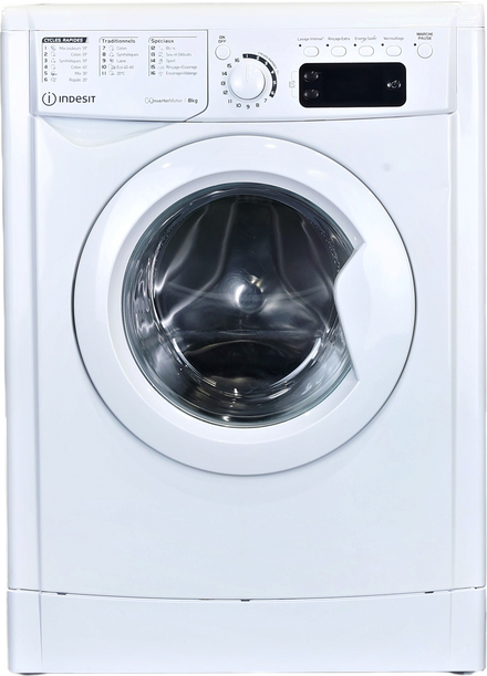 Lave-linge Hublot 8 kg Reconditionné INDESIT EWE81483WFRN