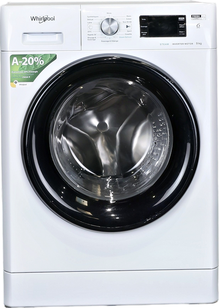 Lave-linge Hublot 9 kg Reconditionné WHIRLPOOL FFBP9489BVFR