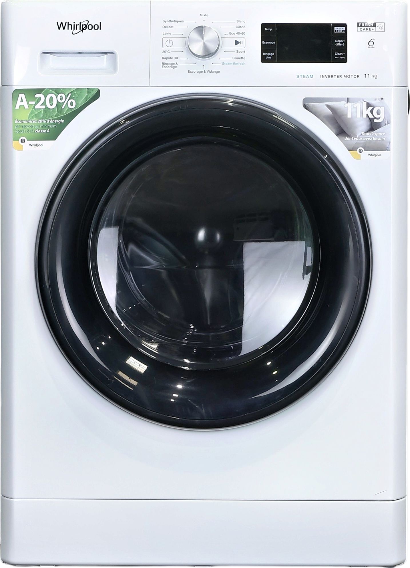 Lave-linge Hublot 11 kg Reconditionné WHIRLPOOL FFBB11489BVFR