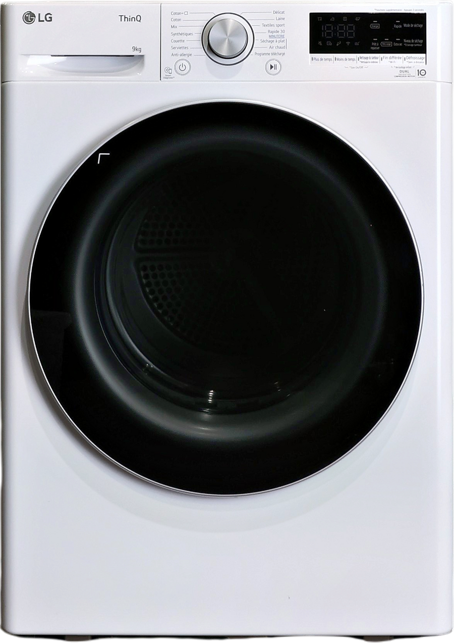 Seche-linge Pompe à Chaleur 9 kg Reconditionné LG RH9V51WH
