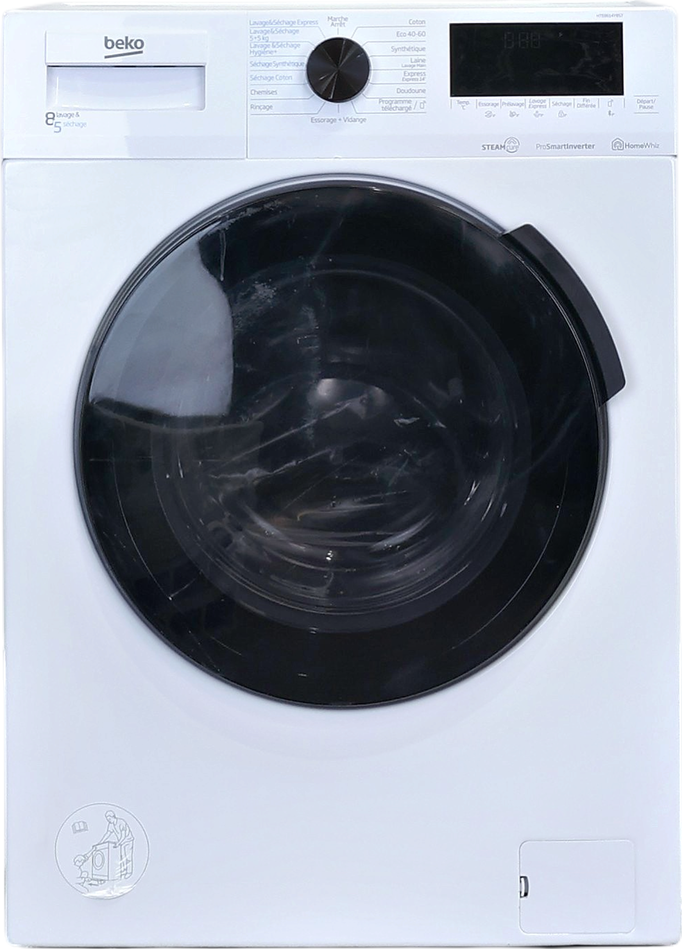 Lave-linge Sechant 8 kg Reconditionné BEKO HTE8614YBST