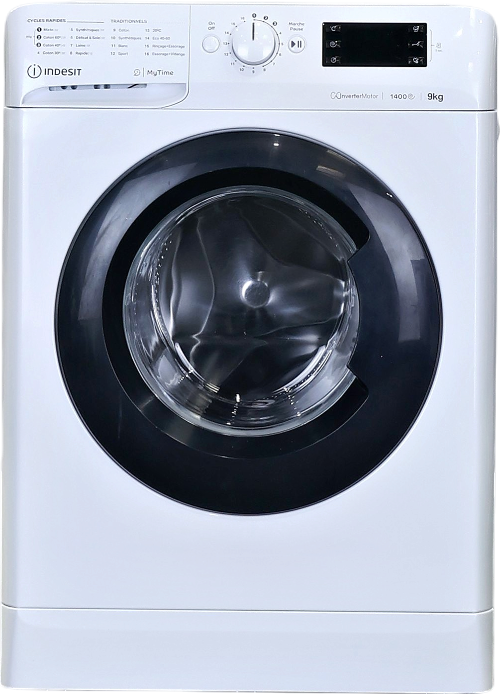 Lave-linge Hublot 9 kg Reconditionné INDESIT MTWED91495WKFR