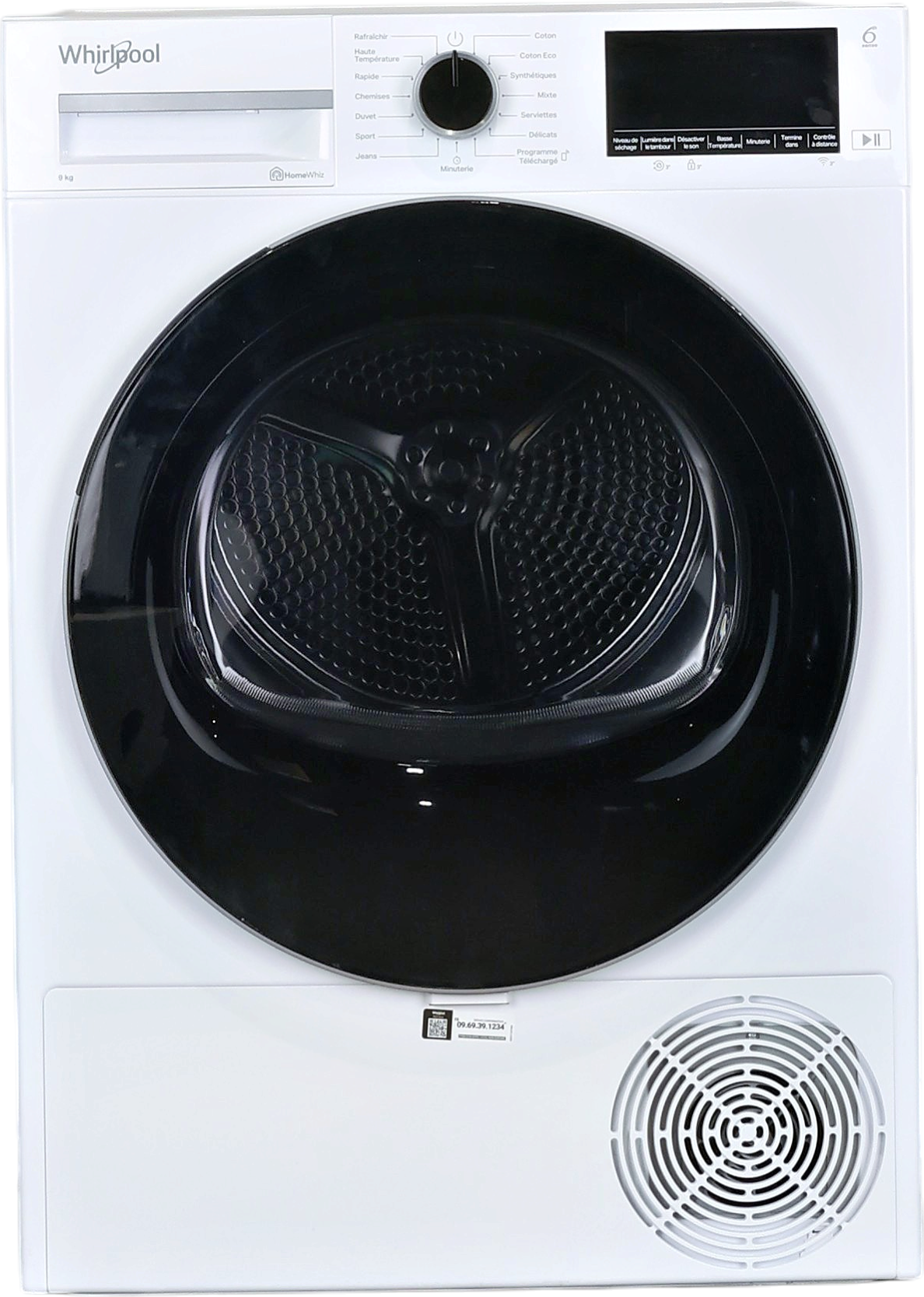 Seche-linge Pompe à Chaleur 9 kg Reconditionné WHIRLPOOL CWD93MWBSFRX