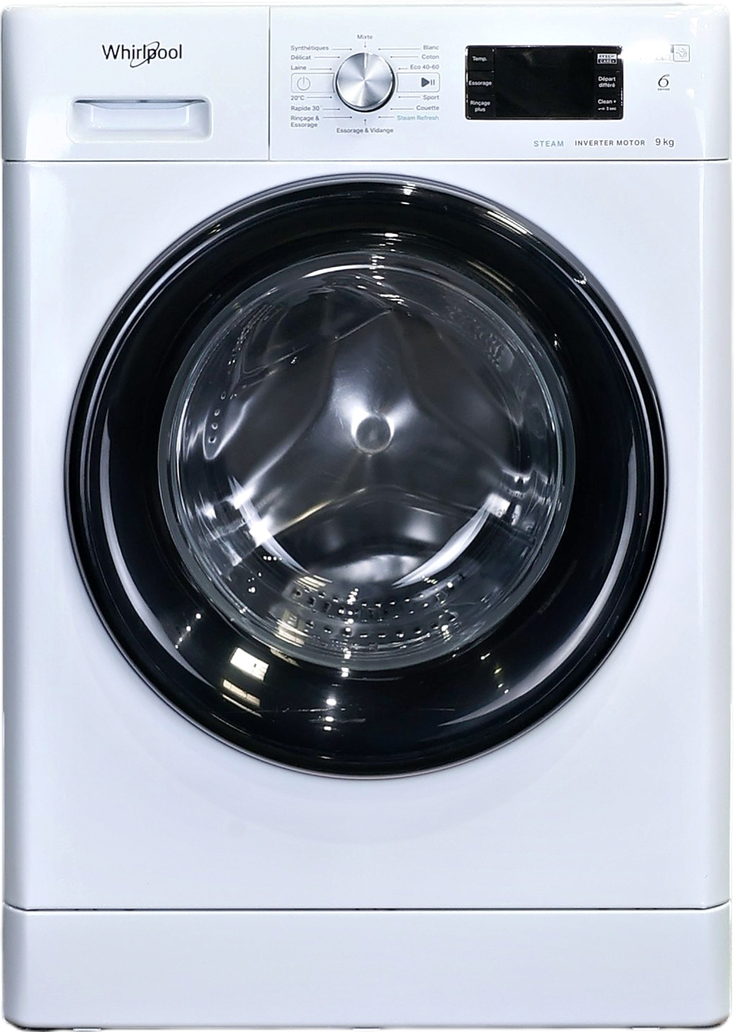Lave-linge Hublot 9 kg Reconditionné WHIRLPOOL FFBP9469BVFR