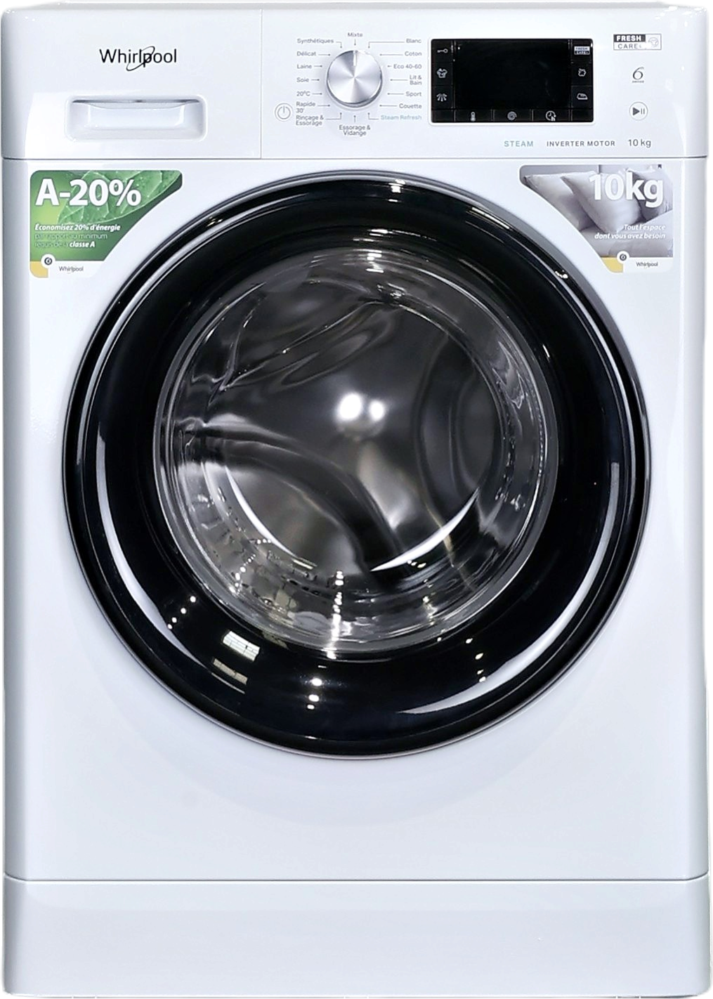 Lave-linge Hublot 10 kg Reconditionné WHIRLPOOL FFDB10489BVFR