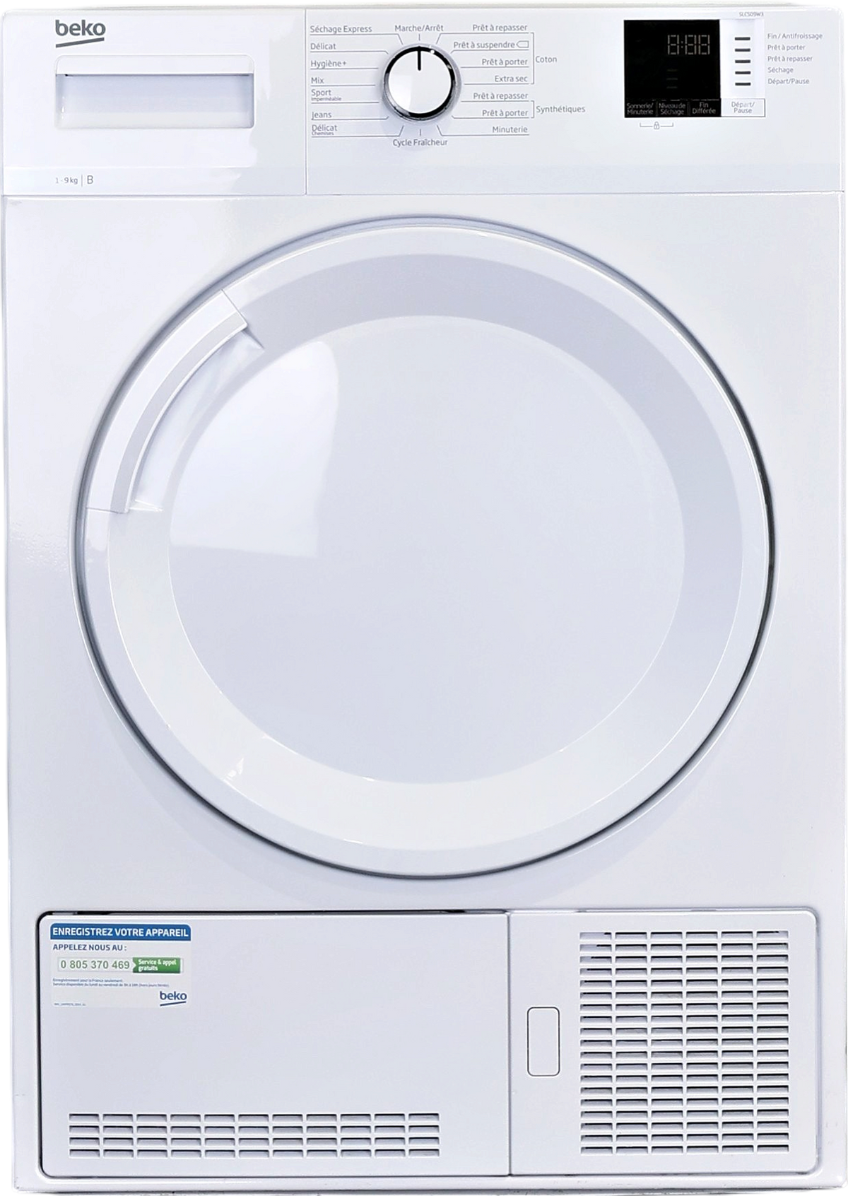 Seche-linge à Condensation 9 kg Reconditionné BEKO SLCS09W3