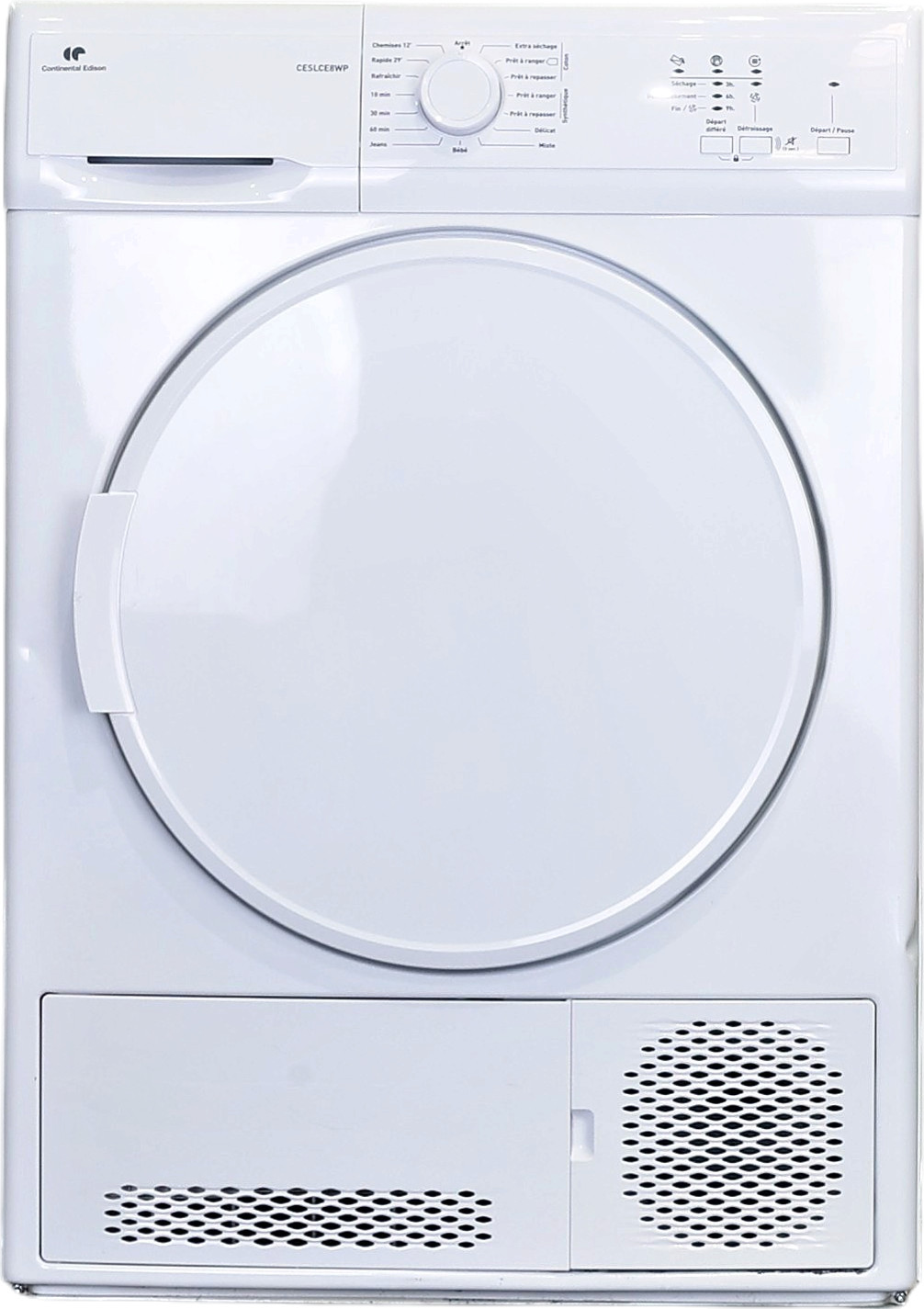 Seche-linge à Condensation 8 kg Reconditionné CONTINENTAL-EDISON CESLCE8WP