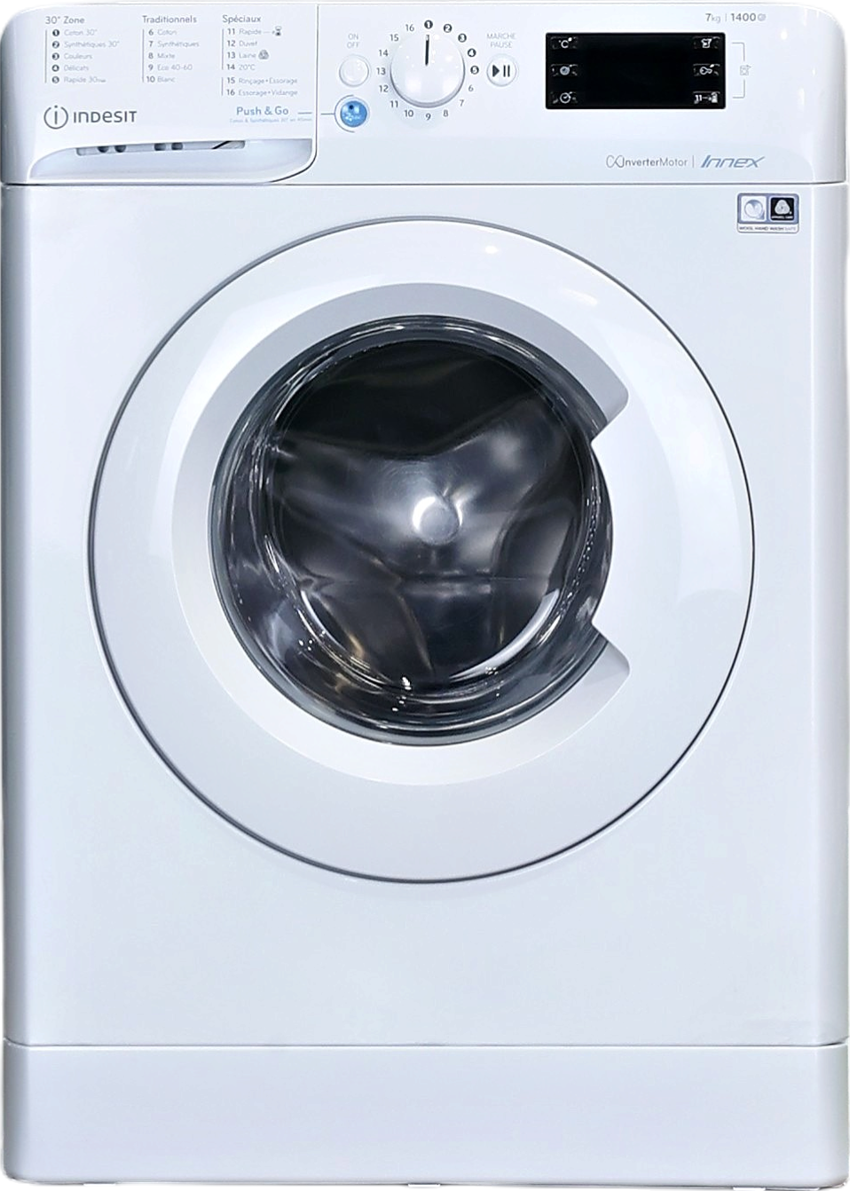 Lave-linge Hublot 7 kg Reconditionné INDESIT BWE71483WFRN