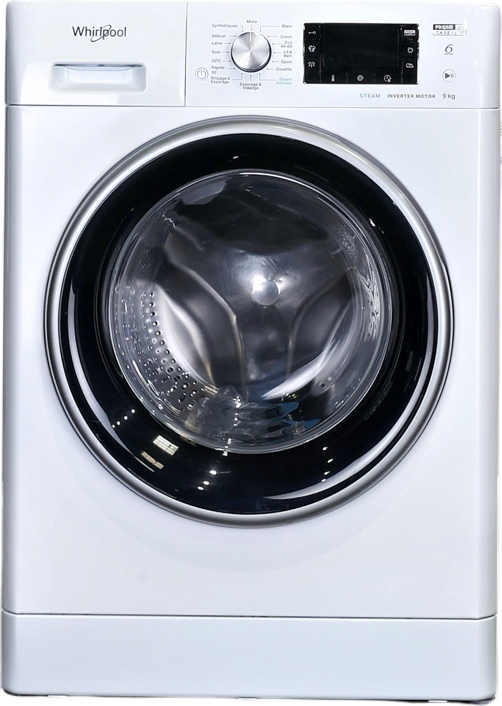 Lave-linge Hublot 9 kg Reconditionné WHIRLPOOL FFDD9448BSVFR