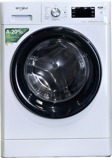 Lave-linge Hublot 9 kg Reconditionné WHIRLPOOL FFBP9489BVFR