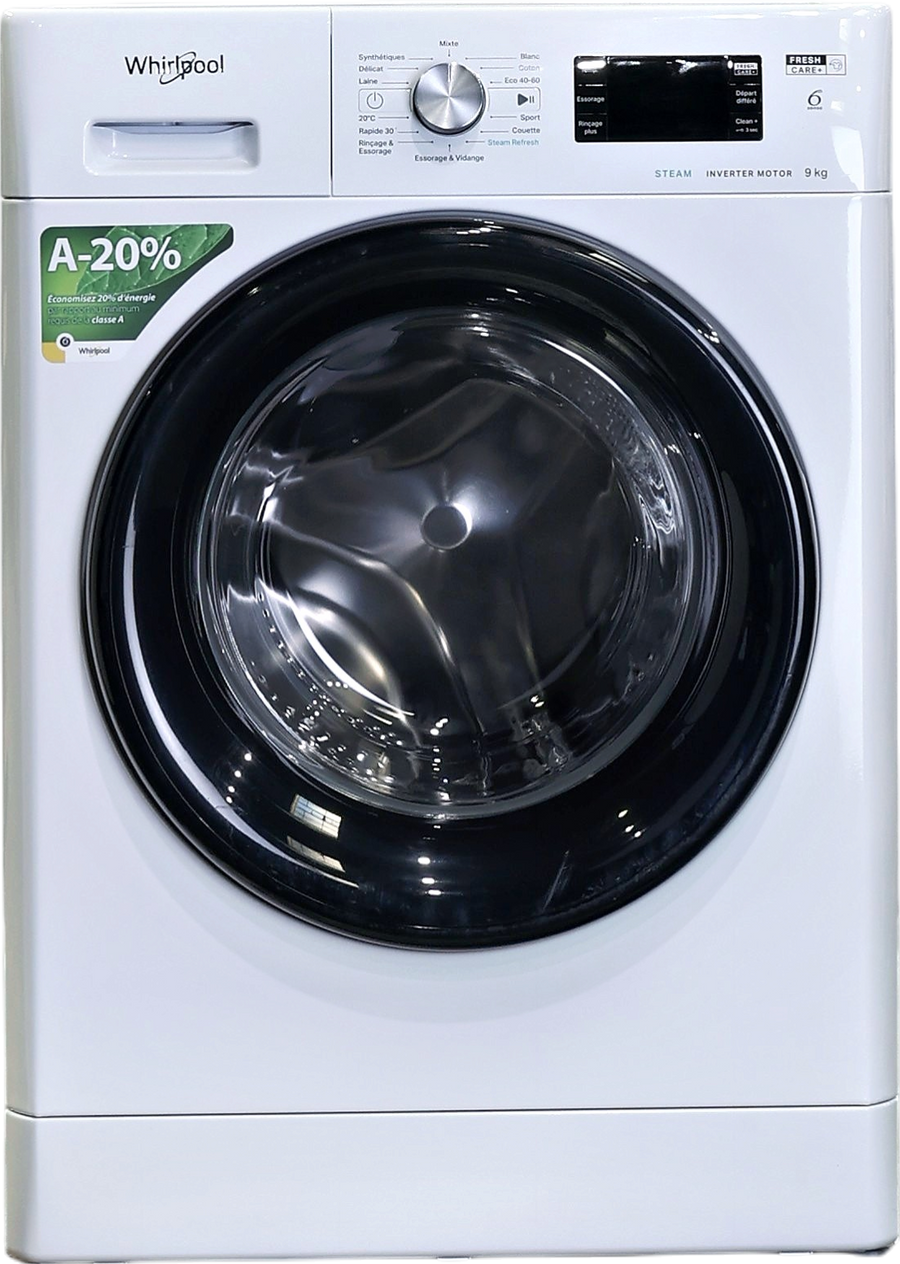 Lave-linge Hublot 9 kg Reconditionné WHIRLPOOL FFBP9489BVFR