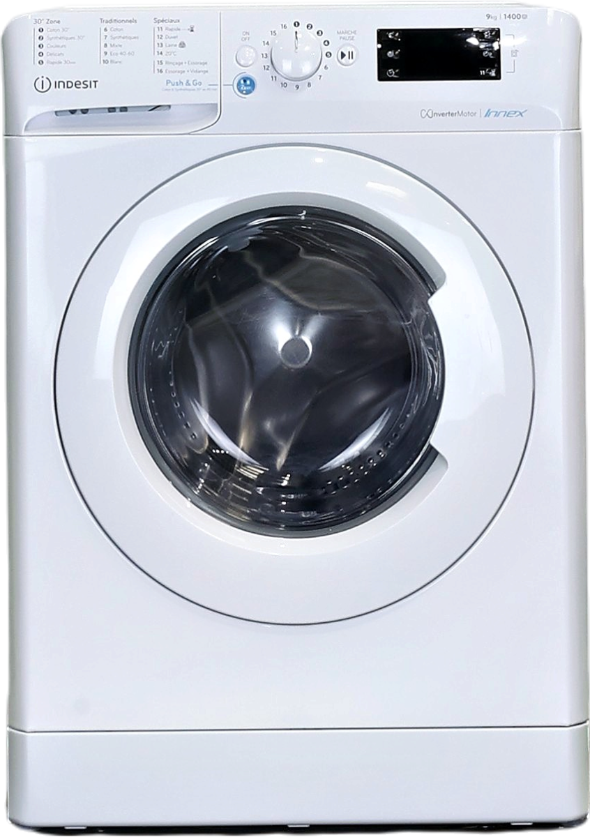 Lave-linge Hublot 9 kg Reconditionné INDESIT BWE91485XWFRN