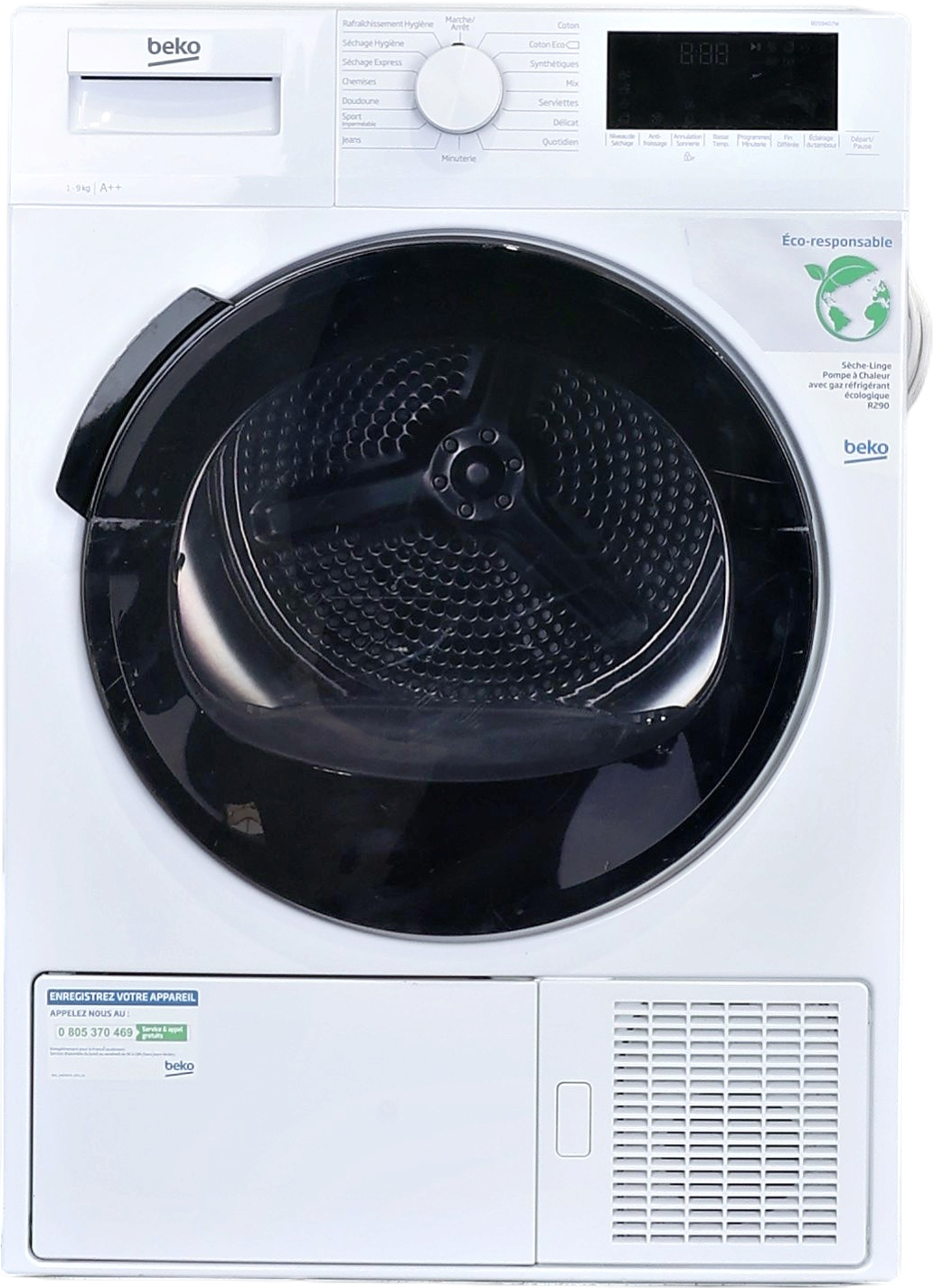Seche-linge Pompe à Chaleur 9 kg Reconditionné BEKO BDS94D7W