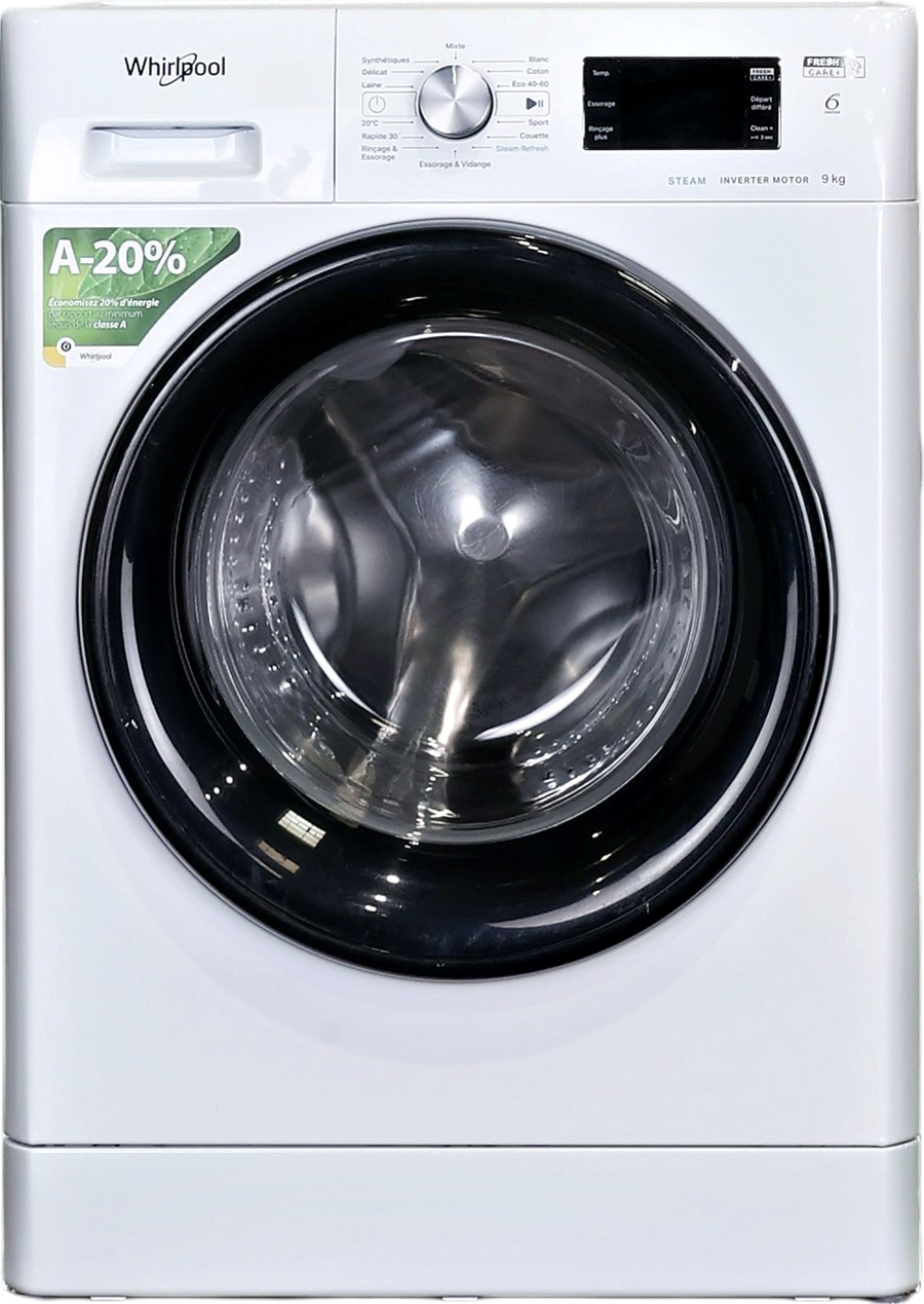 Lave-linge Hublot 9 kg Reconditionné WHIRLPOOL FFBP9489BVFR