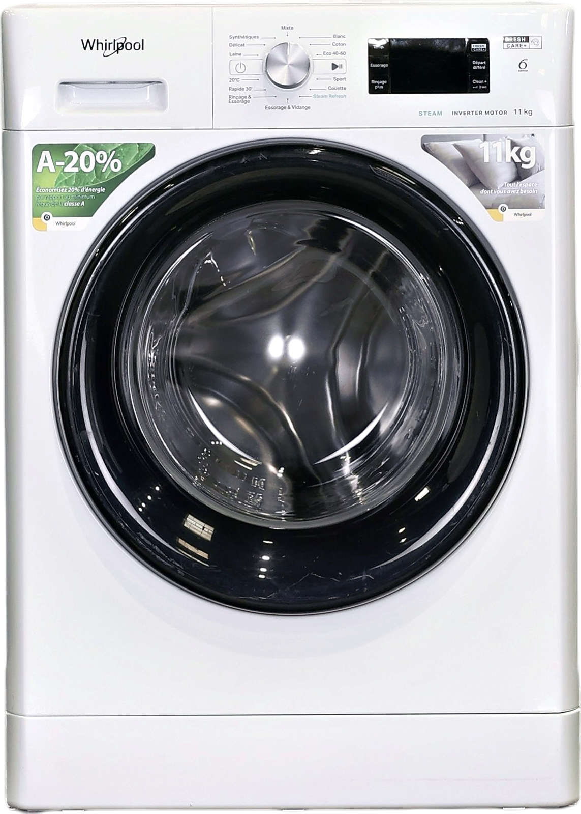 Lave-linge Hublot 11 kg Reconditionné WHIRLPOOL FFBB11489BVFR