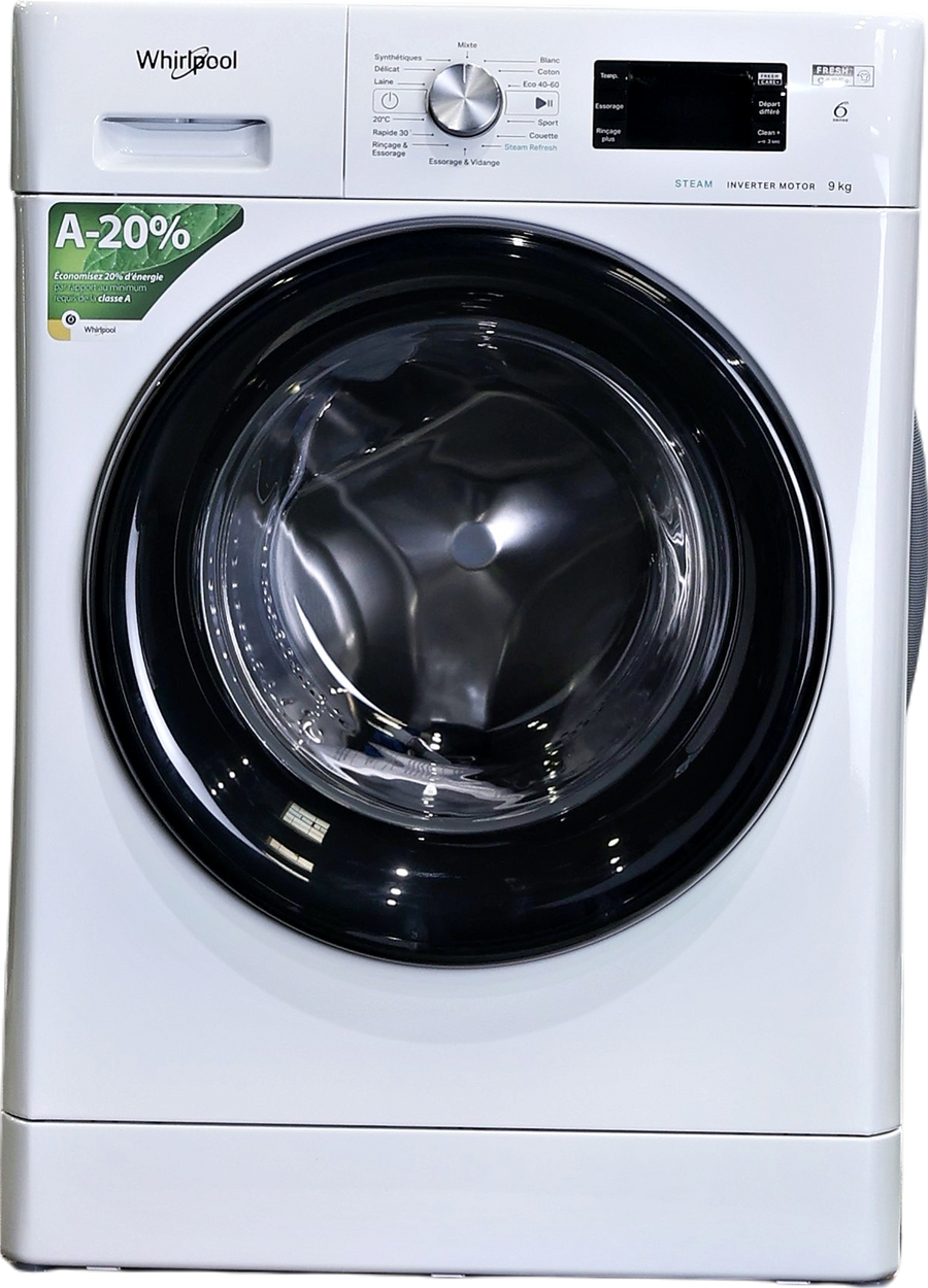 Lave-linge Hublot 9 kg Reconditionné WHIRLPOOL FFBB9489BVFR