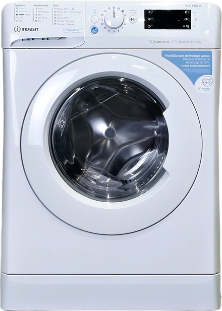 Lave-linge Hublot 8 kg Reconditionné INDESIT BWE81496XWVFR