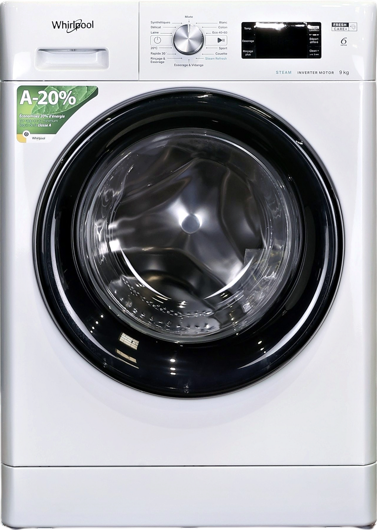 Lave-linge Hublot 9 kg Reconditionné WHIRLPOOL FFBB9489BVFR