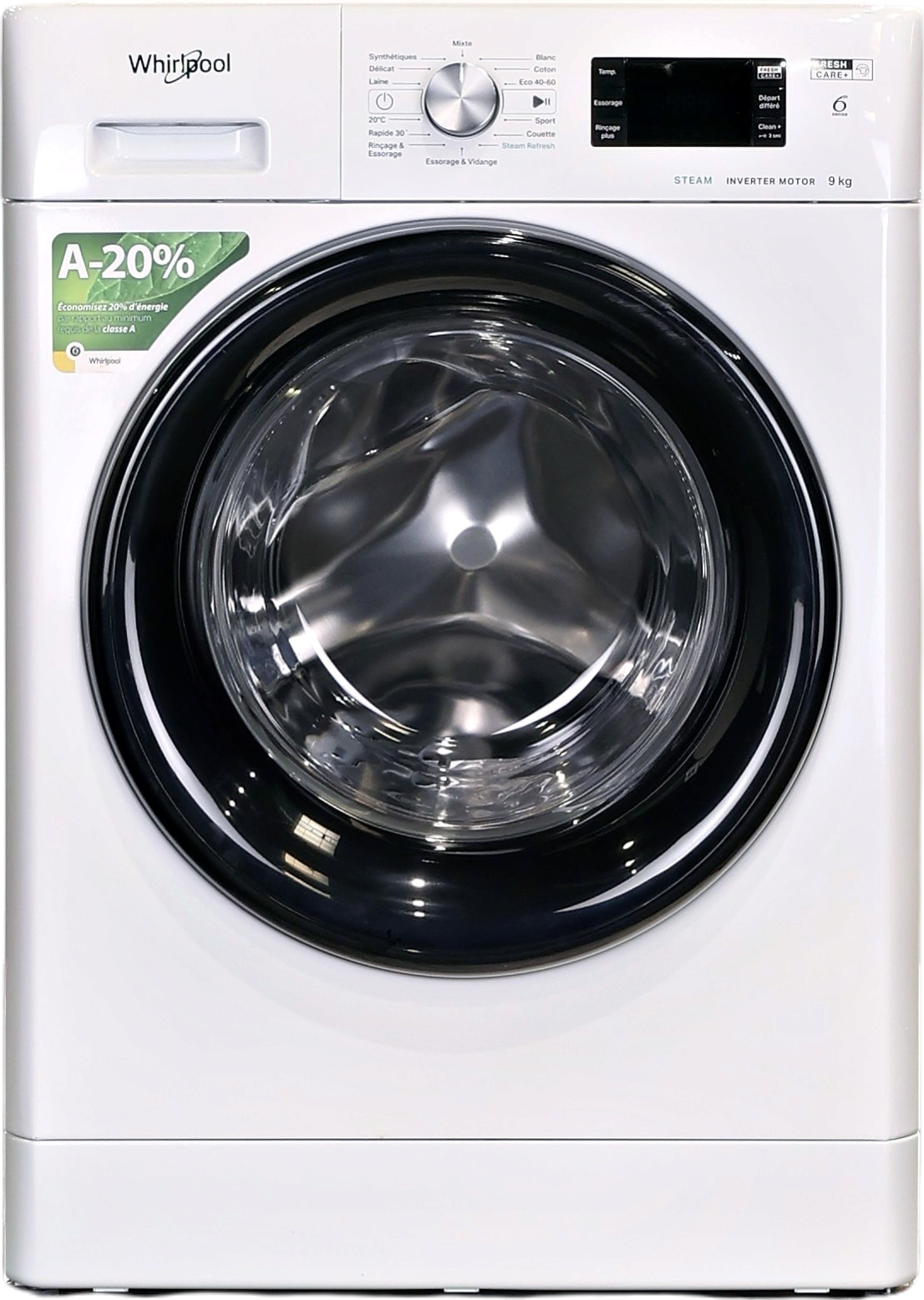 Lave-linge Hublot 9 kg Reconditionné WHIRLPOOL FFBB9489BVFR