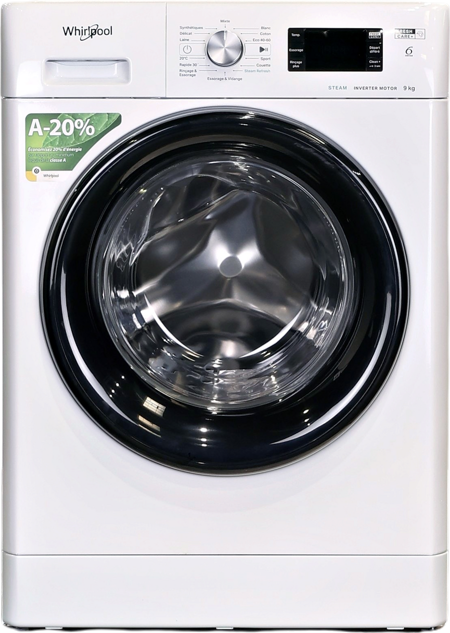 Lave-linge Hublot 9 kg Reconditionné WHIRLPOOL FFBB9489BVFR