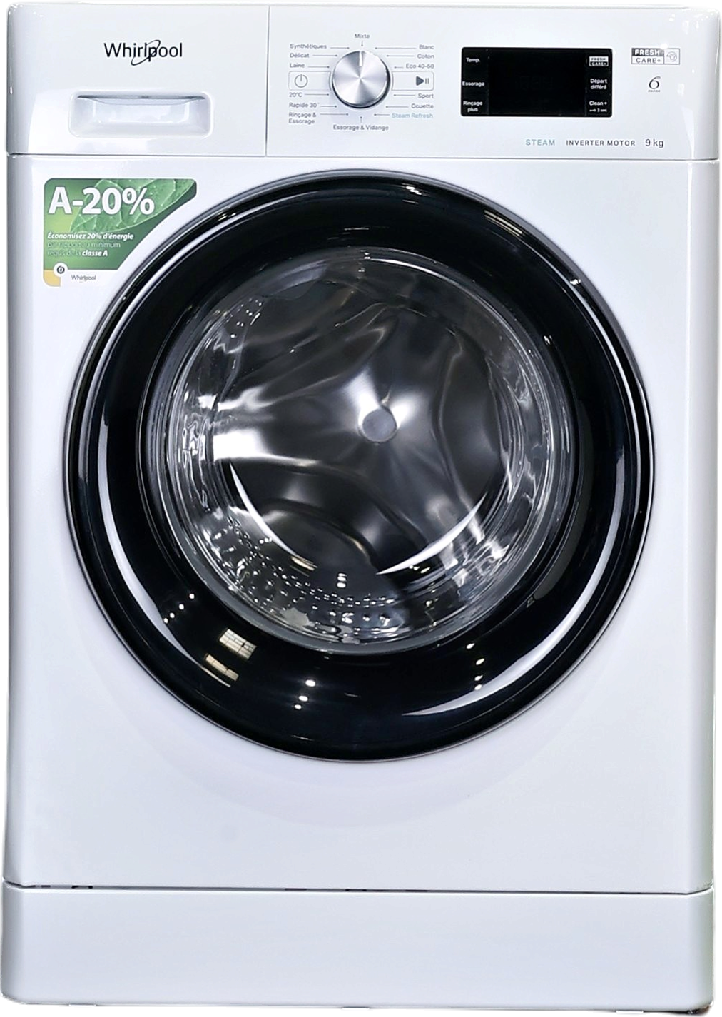 Lave-linge Hublot 9 kg Reconditionné WHIRLPOOL FFBB9489BVFR