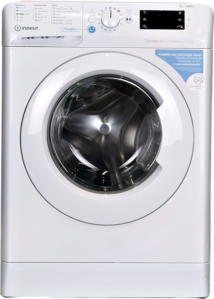 Lave-linge Hublot 8 kg Reconditionné INDESIT BWE81496XWVFR