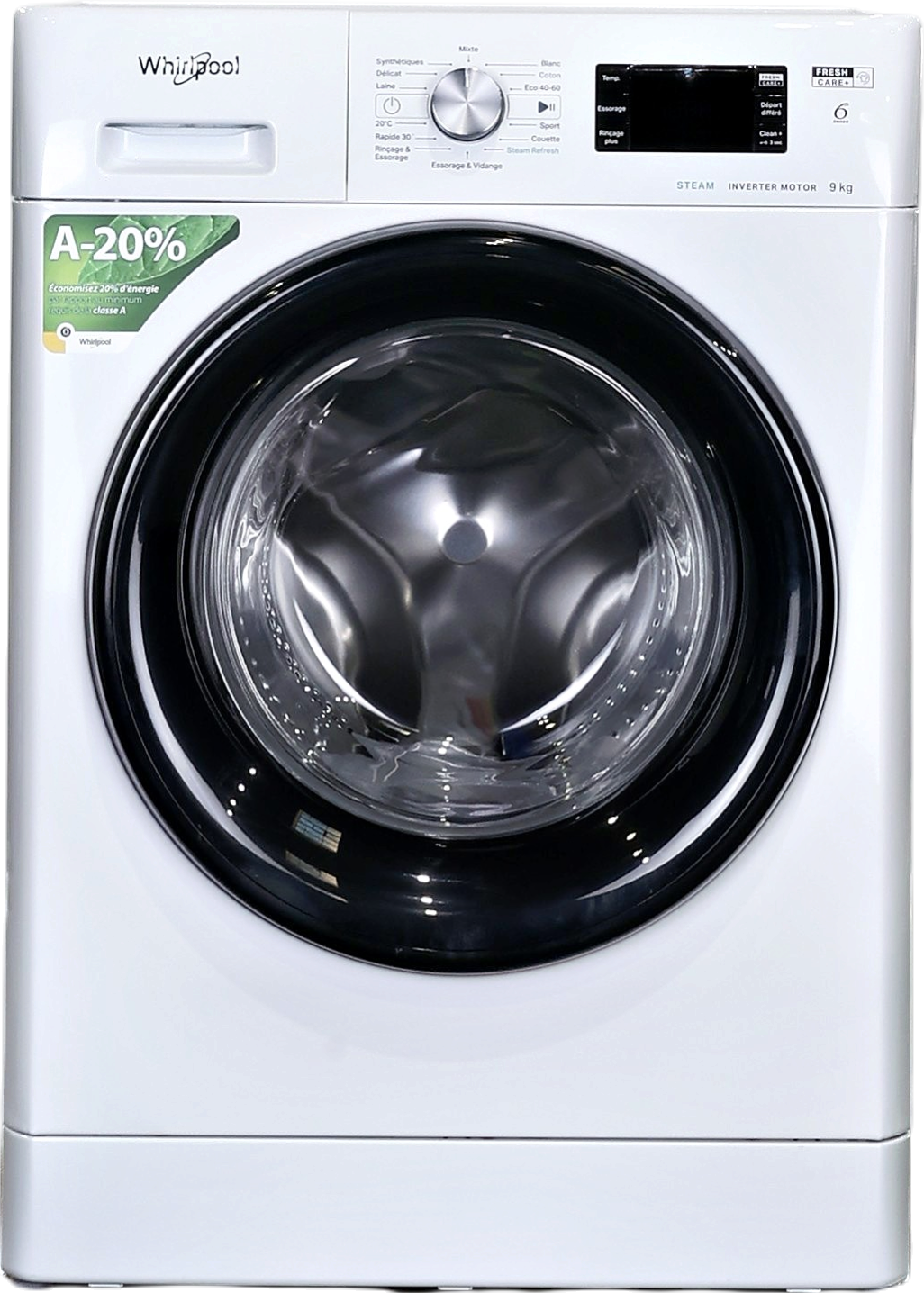 Lave-linge Hublot 9 kg Reconditionné WHIRLPOOL FFBB9489BVFR