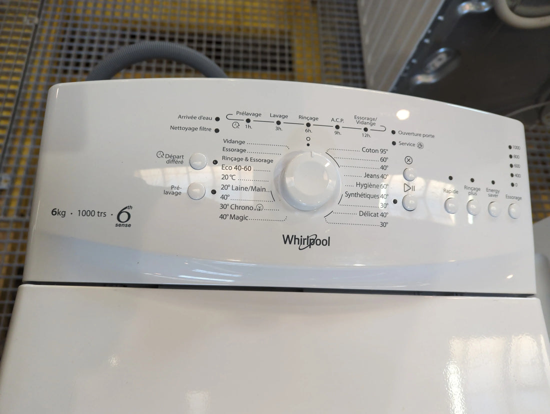 Lave-Linge Top 6.5 kg Reconditionné WHIRLPOOL TDLR65230LFRN