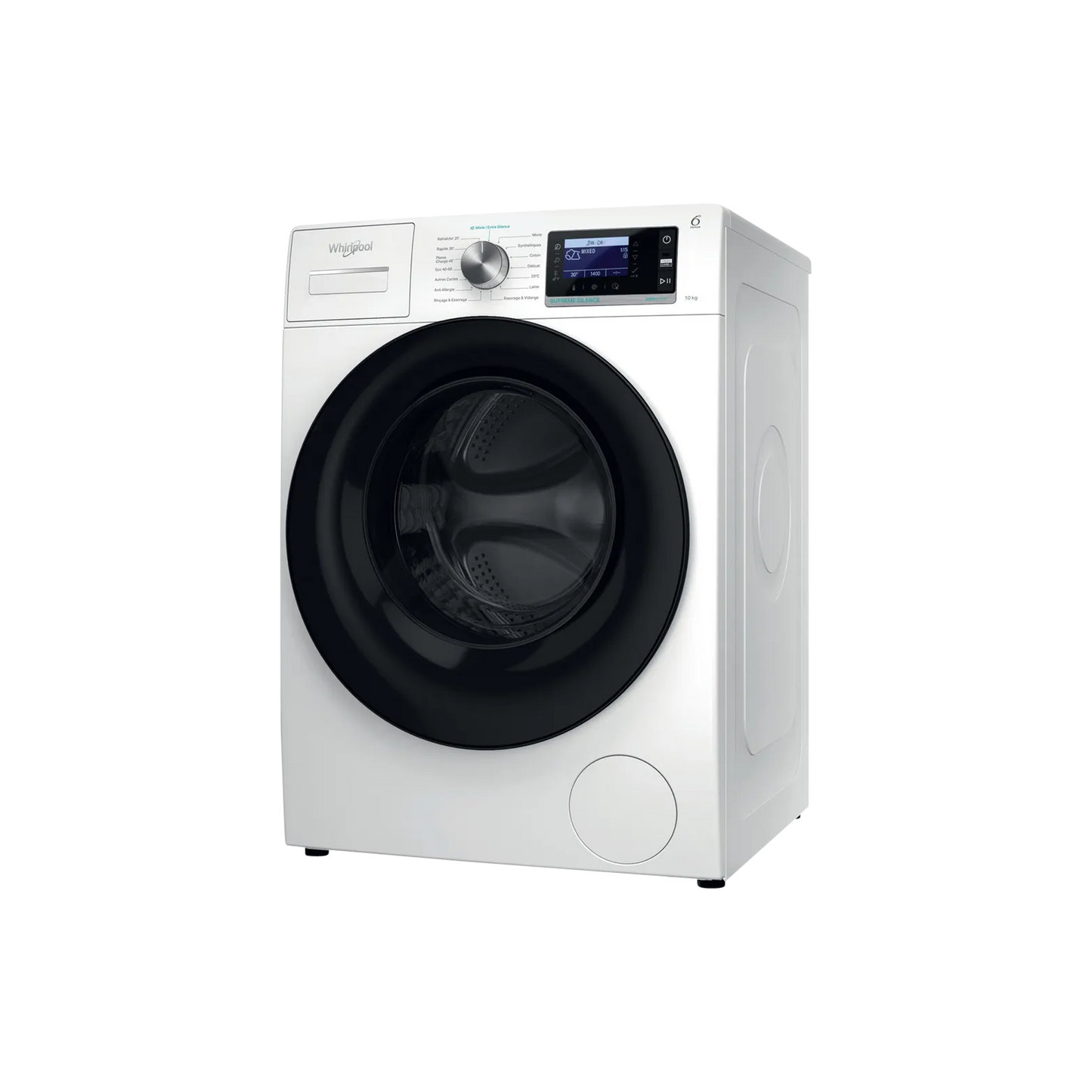 Lave-Linge Hublot 10 kg Reconditionné WHIRLPOOL W6W045WBFR : vue du côté droit