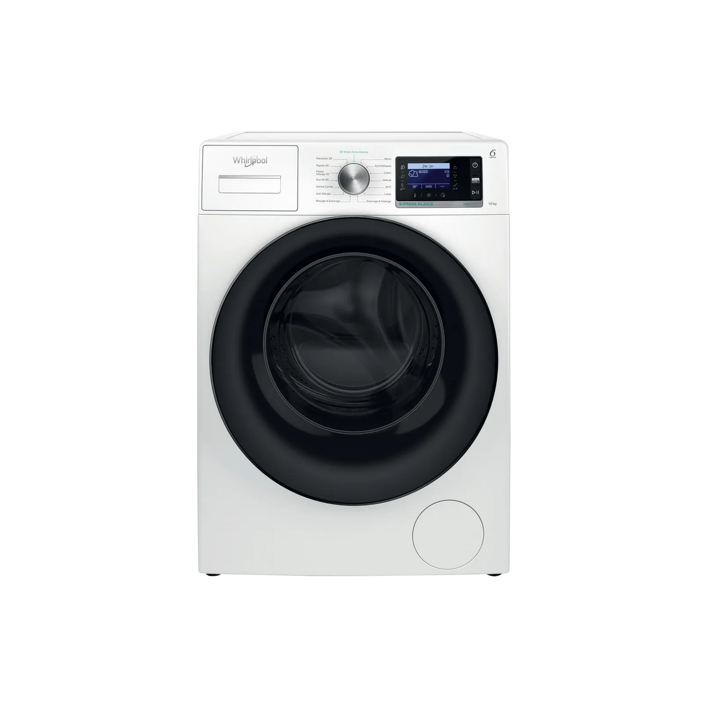 Lave-Linge Hublot 10 kg Reconditionné WHIRLPOOL W6W045WBFR : vue de face