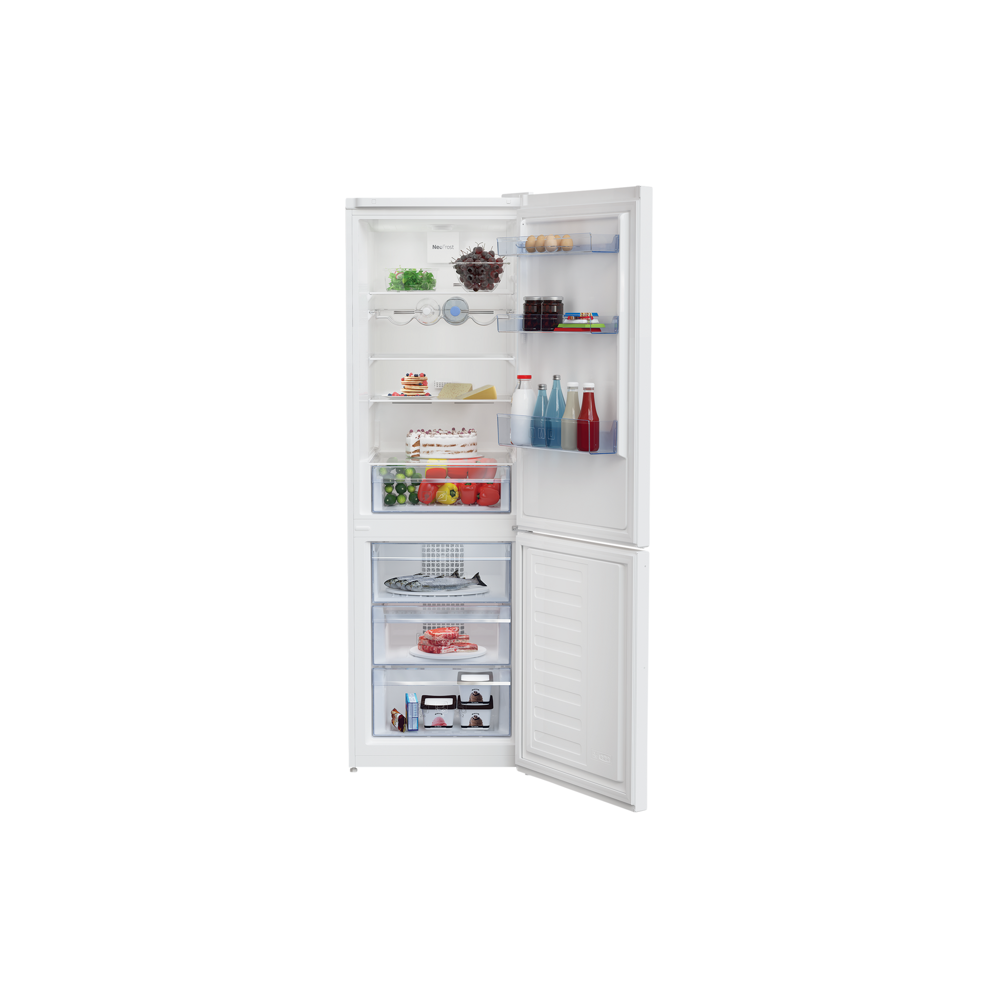 Réfrigérateur Avec Congélateur 324 L Reconditionné BEKO RCNA366K40WN : vue de l'intérieur