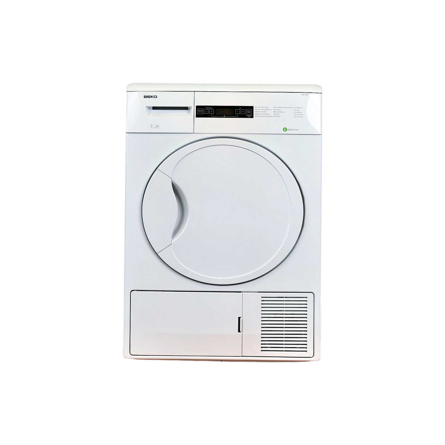 Seche-Linge Condensation 7 kg Reconditionné BEKO DPU7440 : vue de face