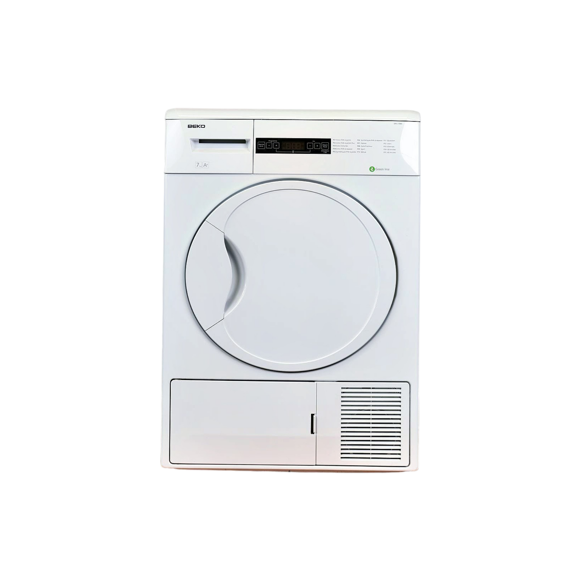 Seche-Linge Condensation 7 kg Reconditionné BEKO DPU7440 : vue de face
