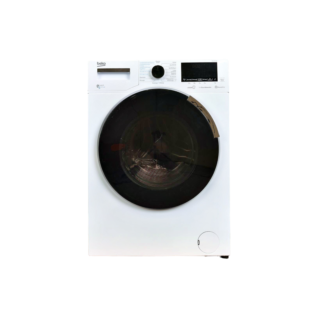 Lave-Linge Sechant 8 kg Reconditionné BEKO WTLD81468P : vue de face